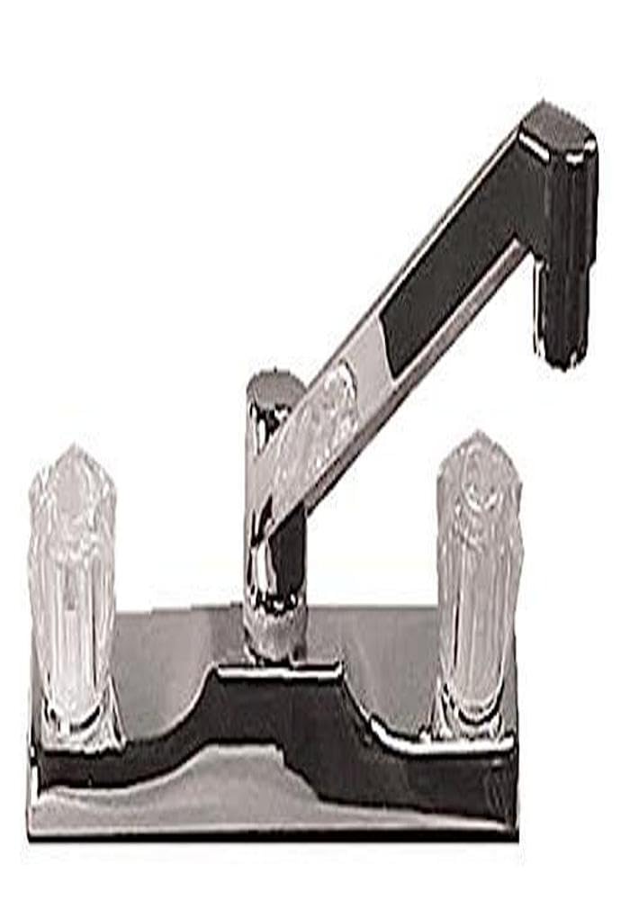 Lasalle Bristol 20380R209 Utopia Chrome 8 Washerless Metal D-Spout Deck Faucet With Clear Handles