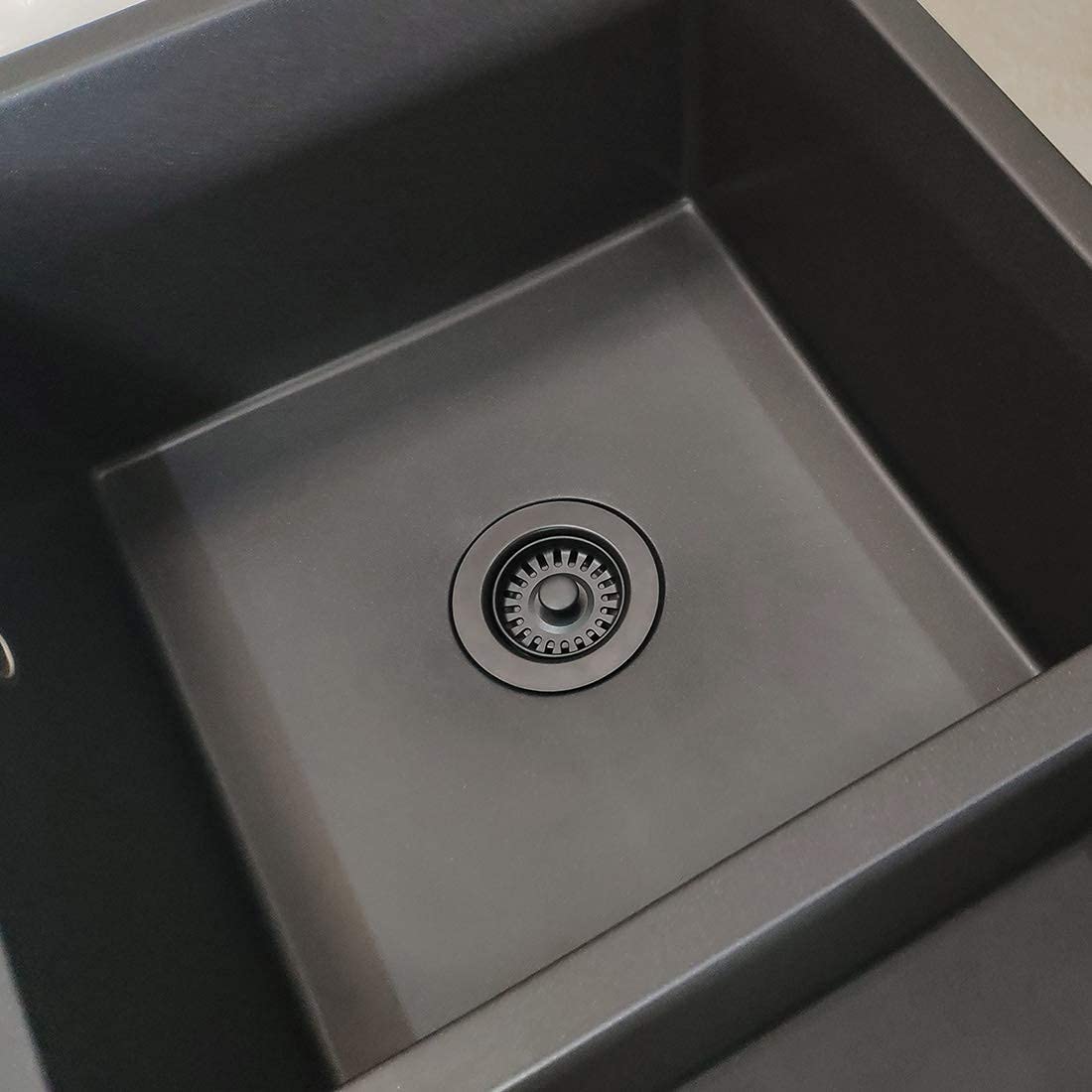 GZILA Garbage Disposal Strainer and Stopper with Decorative Disposal Flange in Black  Fit 3.5 Inch Standard Drain Hole