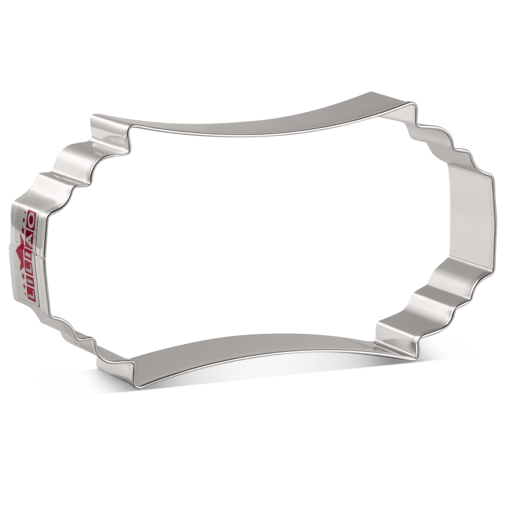 Liliao Fancy Plaque Cookie Cutter Frame Sandwich Fondant Biscuit Cutter - 5.1 X 2.7 Inch - Stainless Steel - By Janka