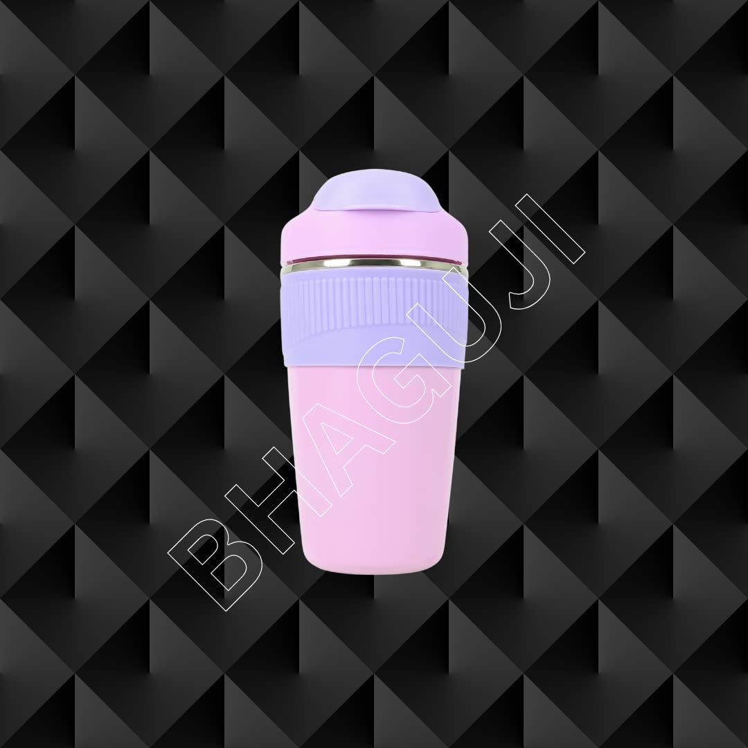 Bhaguji Travel Mug 2In1 Coffee Cup Reusable Insulated Leak Proof Tumbler With Straw And Flip Lid For Coffee Tea And Cold Drinks 