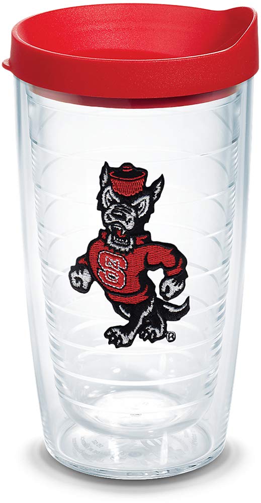 Tervis Made in USA Double Walled North Carolina State Wolfpack Insulated Tumbler Cup Keeps Drinks Cold & Hot, 16oz, Wolf