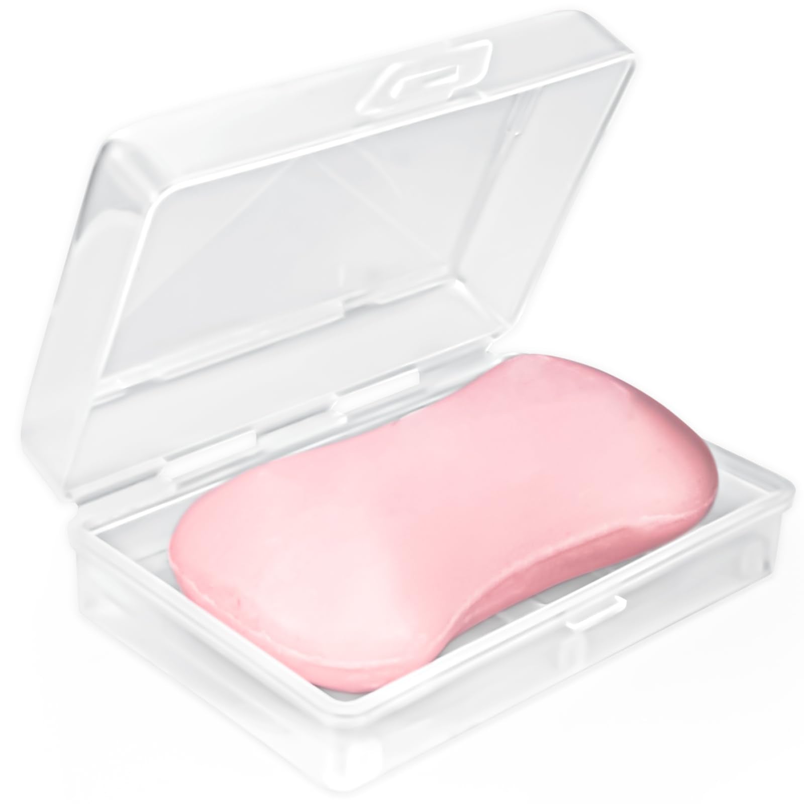 1 Pcs Clear White Travel Soap Box With Lid And Draining Holder, Soap Dish, Soap Rest For Bathroom Shower Home Outdoor Gym Fitnes