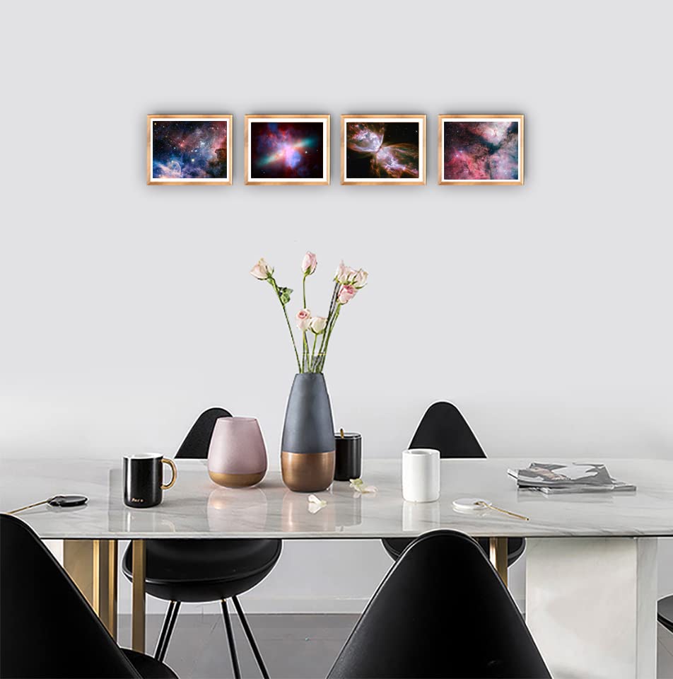 Pousrede Universe Starry Sky Wall Art Outer Space Fantastic Nebula Galaxy Painting Pictures,For Bedroom, Living Room, Bathroom D