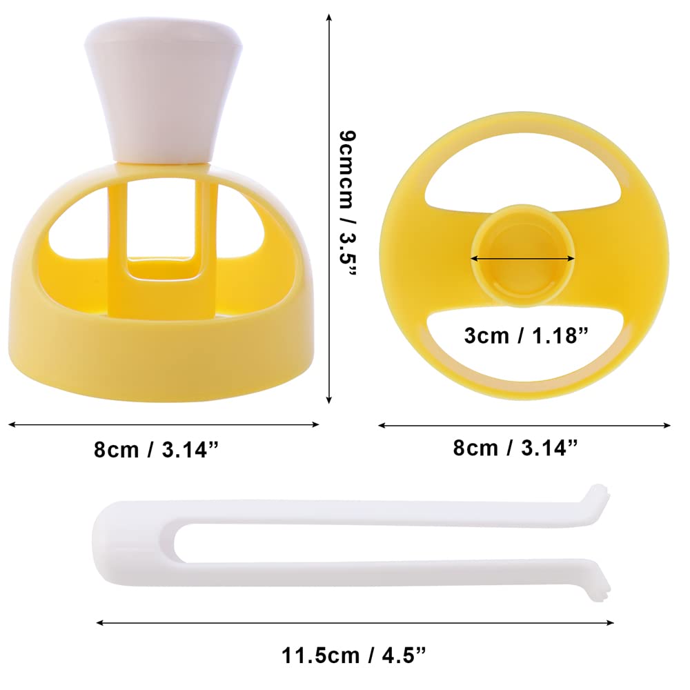 Hengke 2 Pack Plastic Donut Cutters With Dipping Pliers Doughnut Mould Doughnut Maker Diy Doughnut Baking Tool Non-Stick Donut M