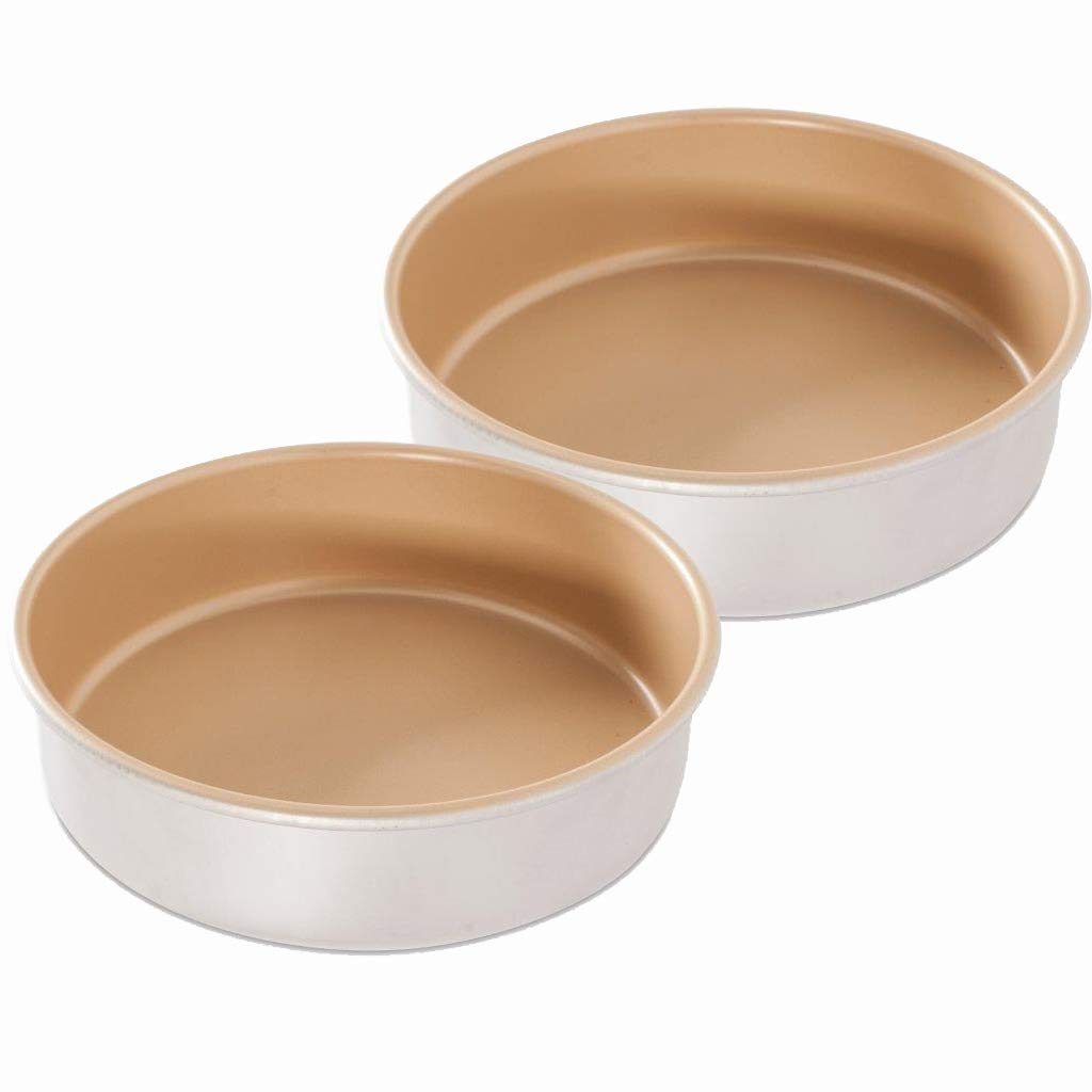 Nordic Ware 9'' Round Non-Stick Natural Aluminum Cake Pans (2 Pack), Metallic