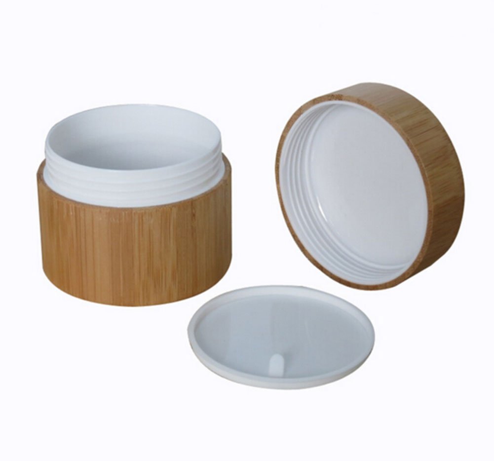 Topwel 15Ml/30Ml/50Ml/100Ml Environmental Bamboo Empty Refillable Cosmetic Cream Jar Storage Bottle Container Bottle (100Ml)