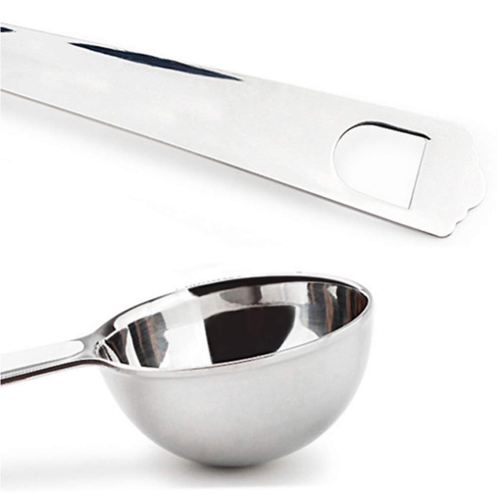 Hemoton Stainless Steel Measuring Spoon - 20ML, Long Handle, Easy to Clean, Silver, for Milk Powder, Liquid & Spice