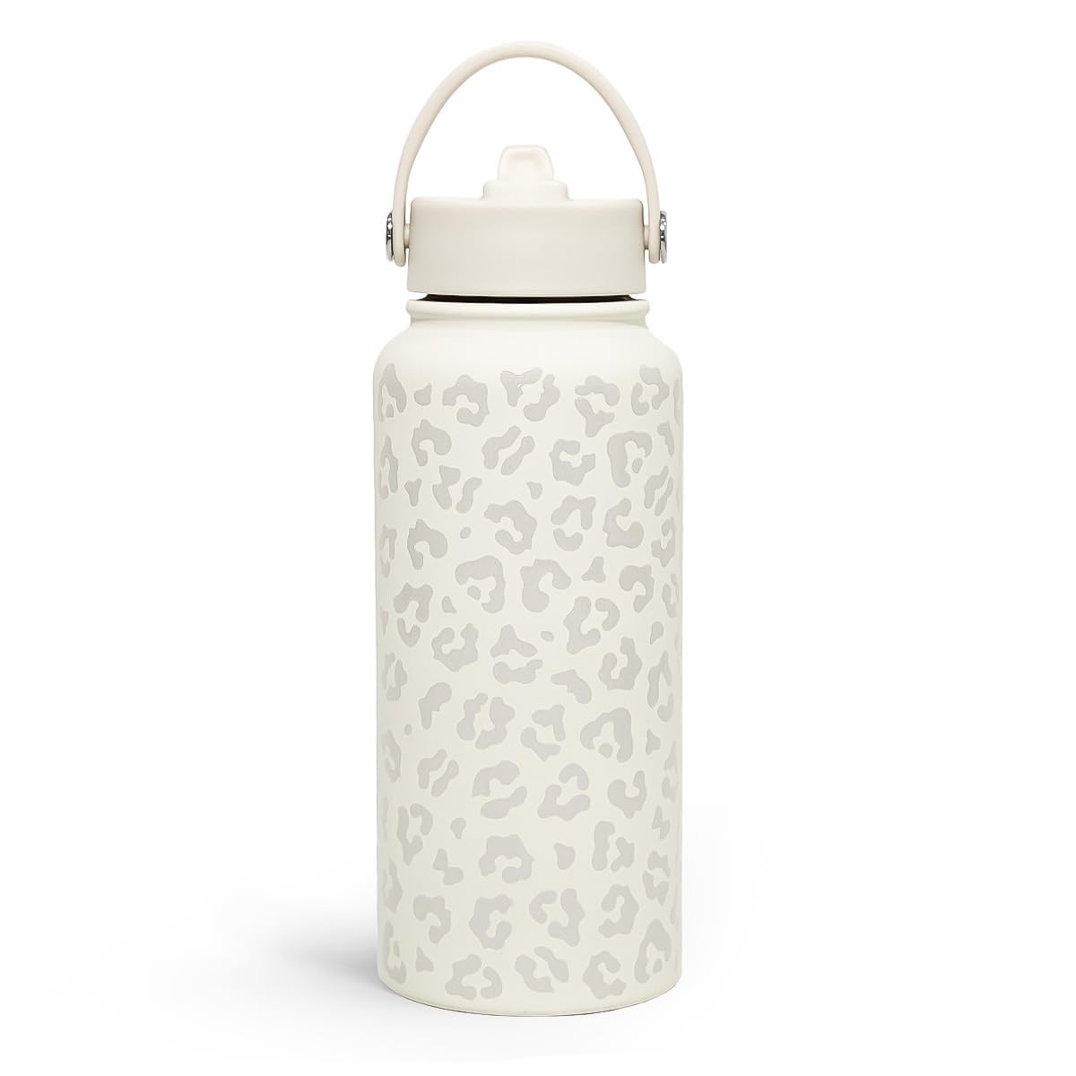 Leopard Water Bottle 32oz Stainless Steel Vacuum Insulated with Lid, Leopard Print Water Bottles for Gym Sports Travel Outdoor, 