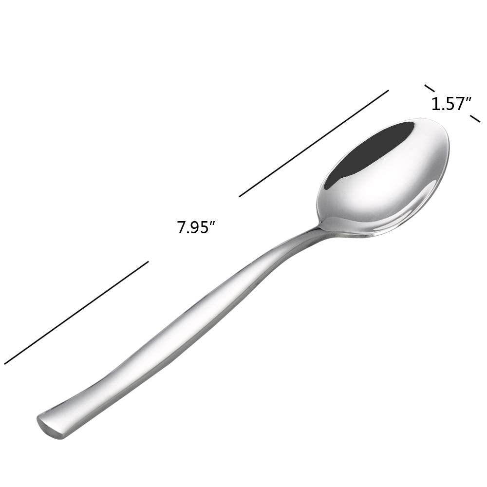 Qskely 12 Pieces Stainless Steel Dinner Spoons