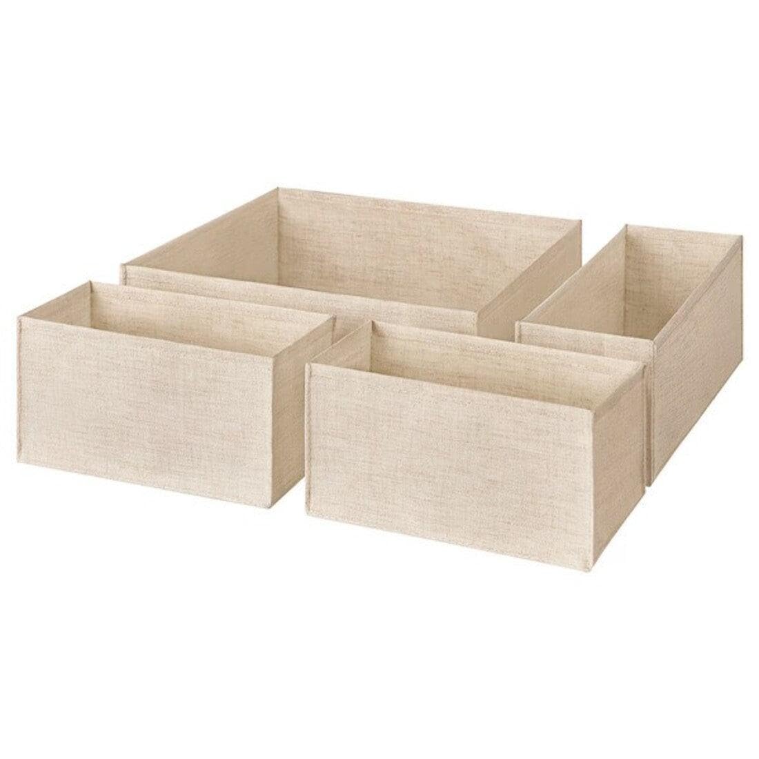 Ikea Bollsund Drawer Organisers, Set Of 4, Beige