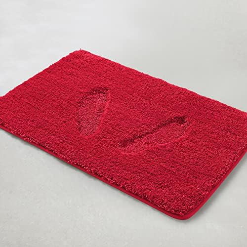 Yafa Home Fashion 1 Piece Solid Microfiber Soft Bathroom Rug  Non-Slip TPR Backing