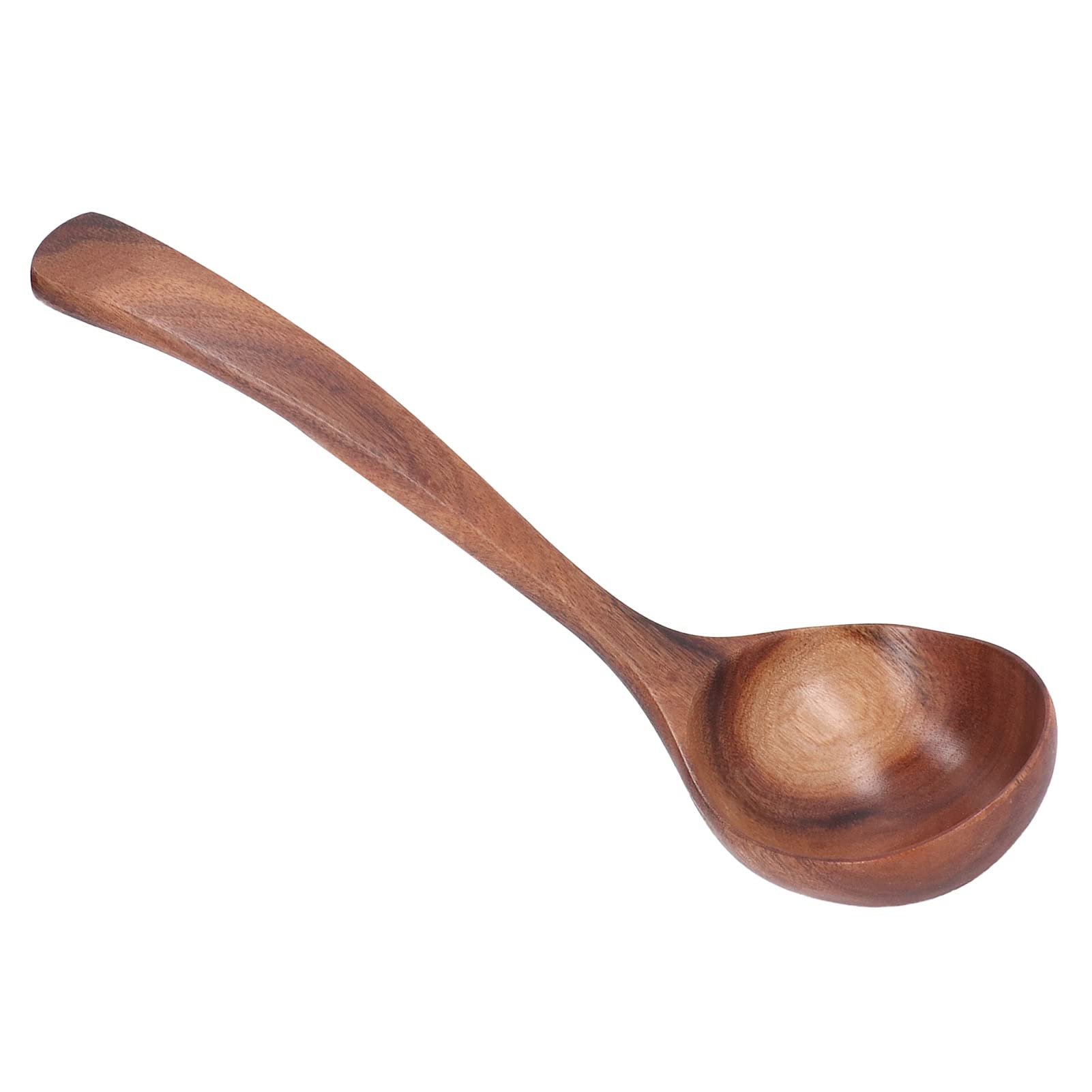 Phefop Long Handle Wooden Ladle Long Handle Wooden Ladle, Wood Soup Spoon with Hand Polished Finish, Extra Reduces Burn, Large G