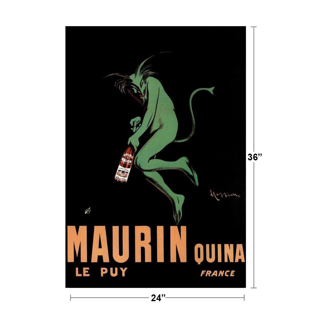 Leonetto Cappiello Maurin Quina Quinina Apertif Green Devil Vintage Advertising Print Cool Wall Art Print Poster 24X36