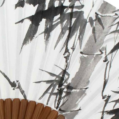 Hand Painted Folding Painting Korean Mulberry Rice White Paper Bamboo Art Wooden Asian Oriental Wall Deco Handheld Decorative Fa