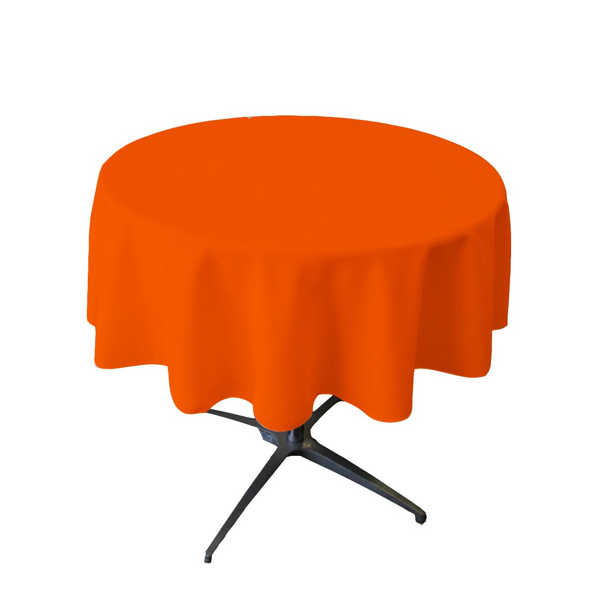 LA Linen Polyester Poplin Tablecloth 58-Inches Round  Orange