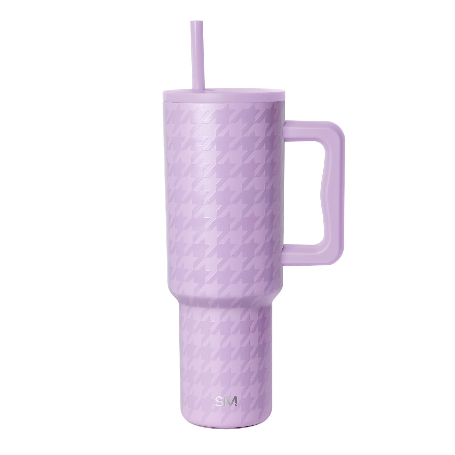 Simple Modern Tumbler with Handle and Straw | 40oz | Houndstooth