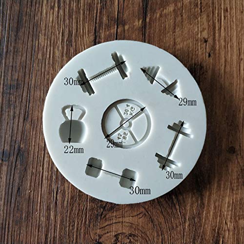 Tiny Cute Fitness Workout Exercise Dumbbell Weightlifting For Diy Cake Baking Biscuit Tray 3D Hard Candies Desserts Drop Decor S