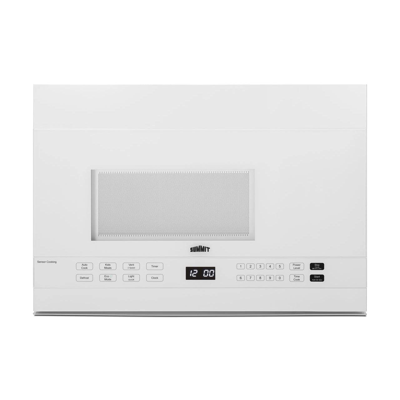 Summit 24    Over the Range Microwave, 1.4 cu.ft. Capacity, Under Cabinet Ventilation, White- MHOTR241W