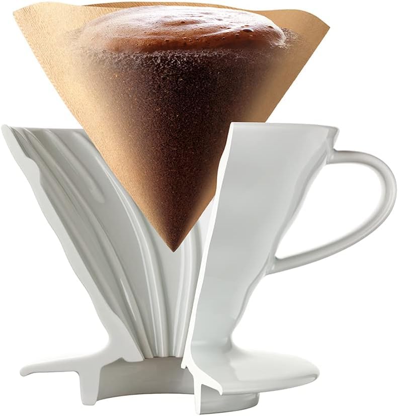Hario V60 Paper Coffee Filters, Size 01, White, 100Ct Boxed