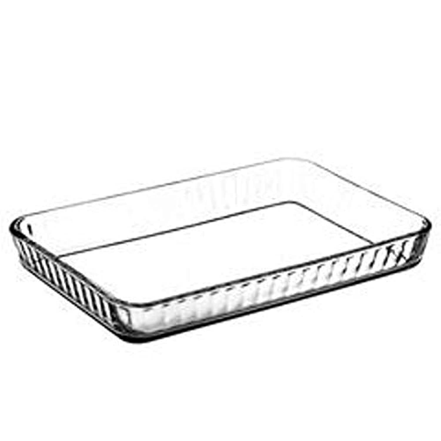 Pasabahce Borcam 59204 Rectangular Glass Dish Form And Mould 40 X 27 Cm