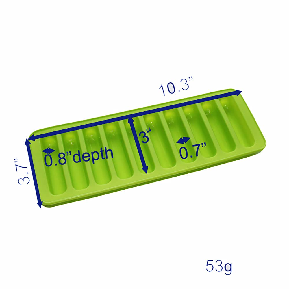 X-Haibei 3Inch Length Stick Bar Biscuit Chocolate Baking Jello Caramels Ice Cube Crayon Silicone Mold 1Oz Per Cell