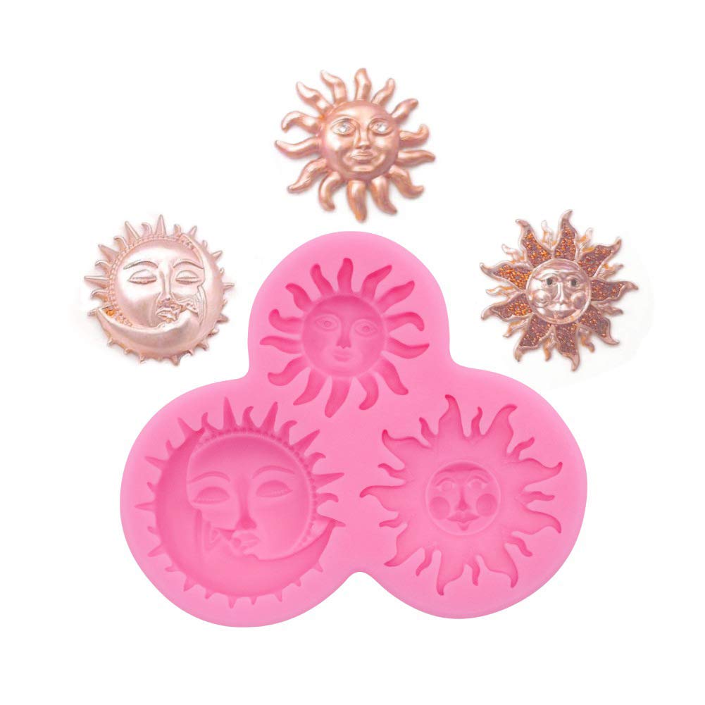 Sun And Face Silicone Fondant Mold Chocolate Candy Mold Cake Decorating Tool Epoxy Resin Casting Mold Diy Making Keychain Molds