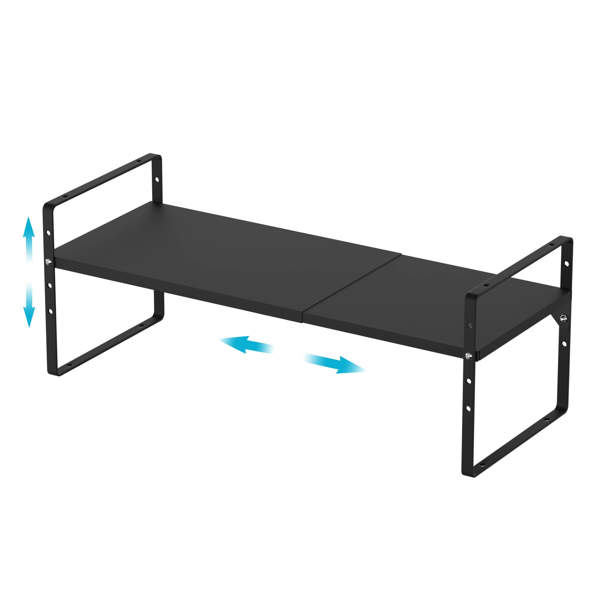 Ipegtop Expandable Cabinet Storage Shelf Organizer Rack, Heavy Duty Cupboard Stand Spice Rack Adjustable Height Pantry Garage Sh