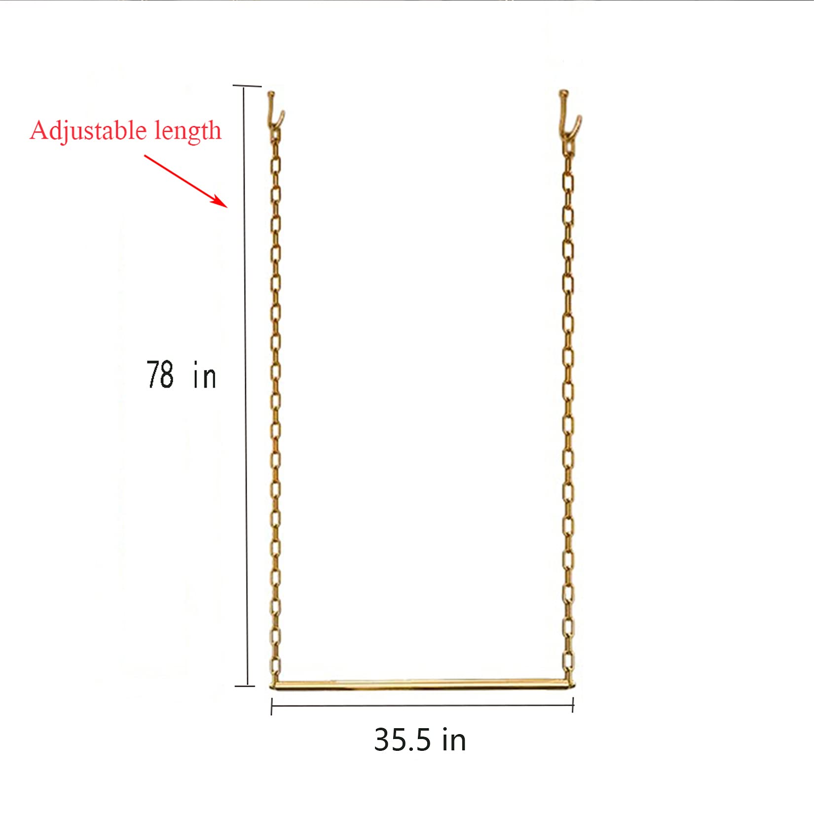 Mdepyco 2 Pcs Height Adjustable Metal Chain Clothing Hanging Racks,Creative Commercial Wedding Dress Display Shelf,Retail Store