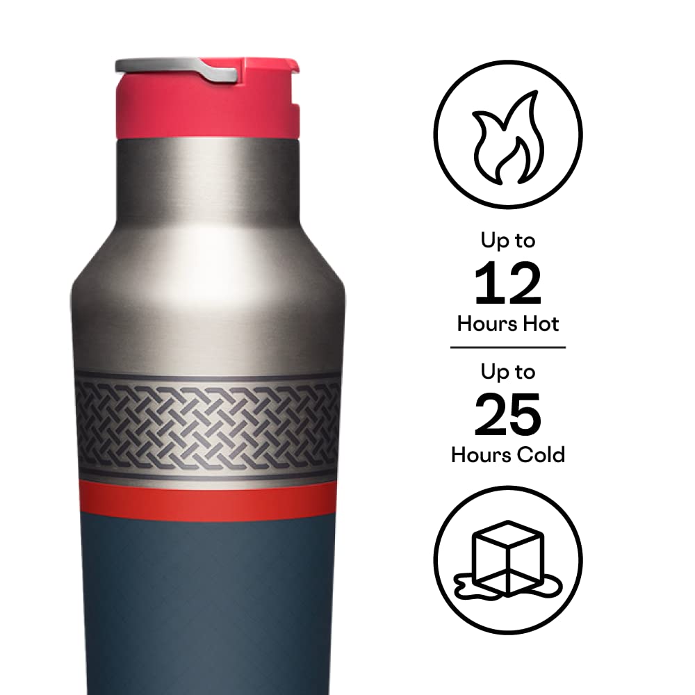Corkcicle Marvel Thor, Insulated Canteen Travel Water Bottle, Triple Insulated Stainless Steel, Keeps Beverages Cold For 25 Hour