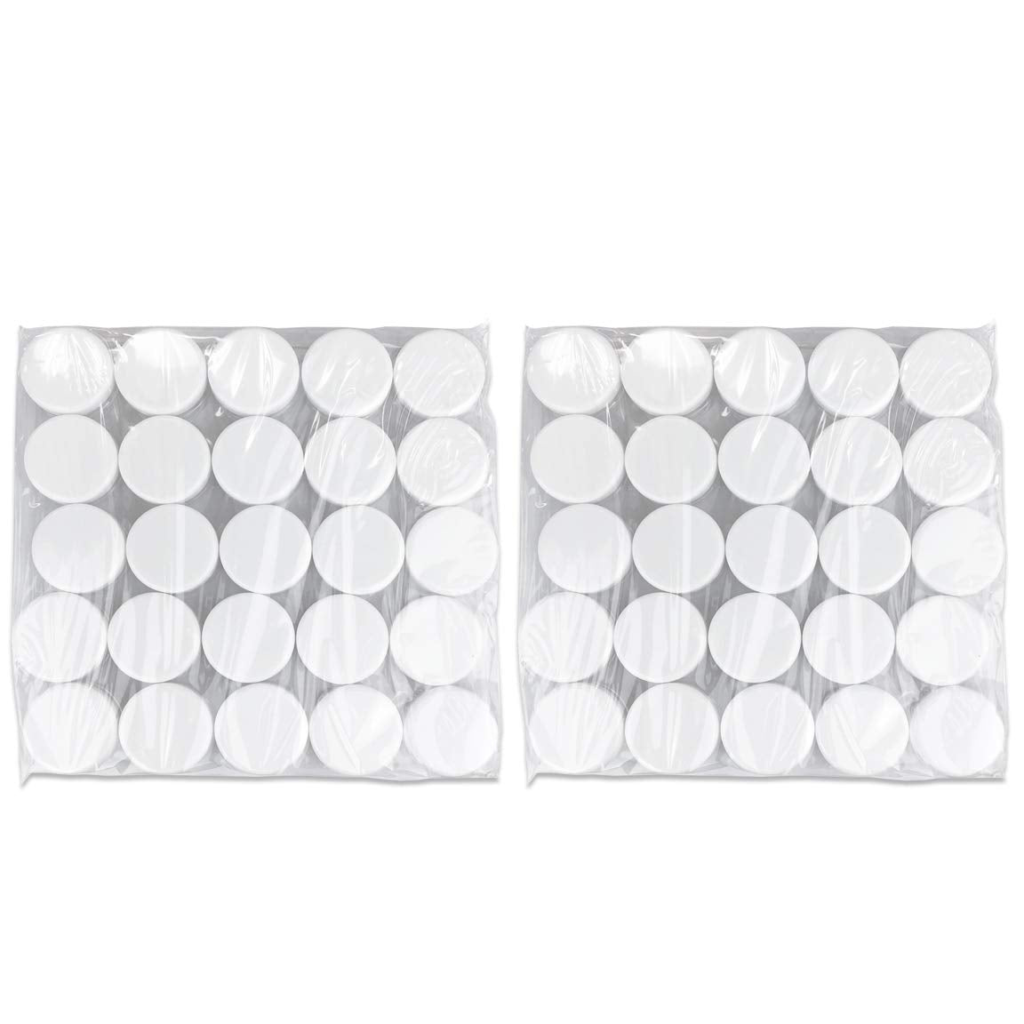 (Quantity: 100 Pieces) Beauticom 5G/5Ml Round Clear Jars With White Lids For Acrylic Powder, Rhinestones, Charms And Other Nail