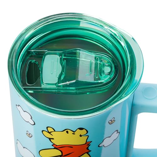 Silver Buffalo Disney Winnie The Pooh Hunny Stack Double Wall Stainless Steel Coffee Mug With Handle, 15 Ounces