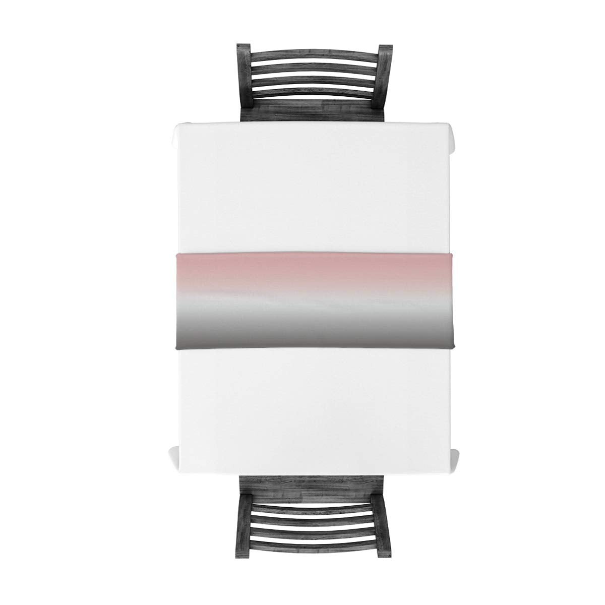 Leohome Ombre Cotton Linen Rectangle Table Runners 13''X70'', Gradient Pink And Grey Luxury Table Runners For Wedding Party Banq
