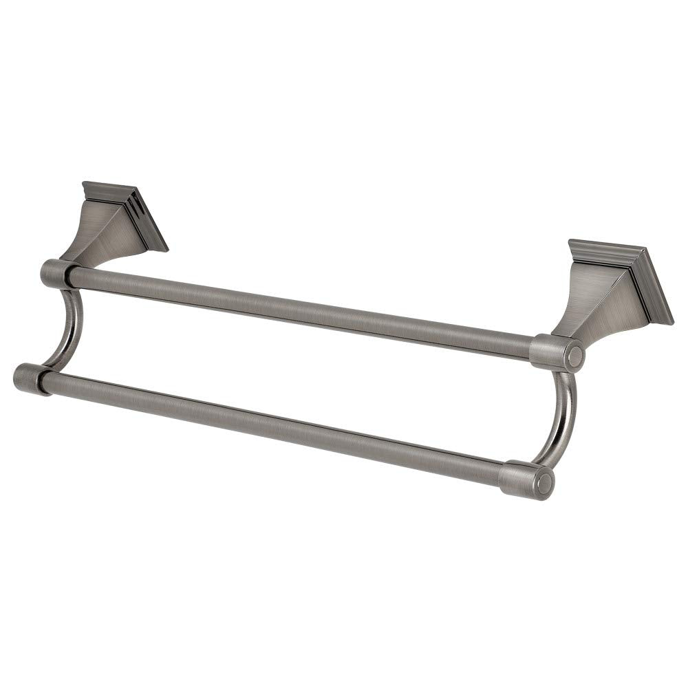 Kingston Brass BAH612318BS Monarch 18-Inch Dual Towel Bar  Black Stainless