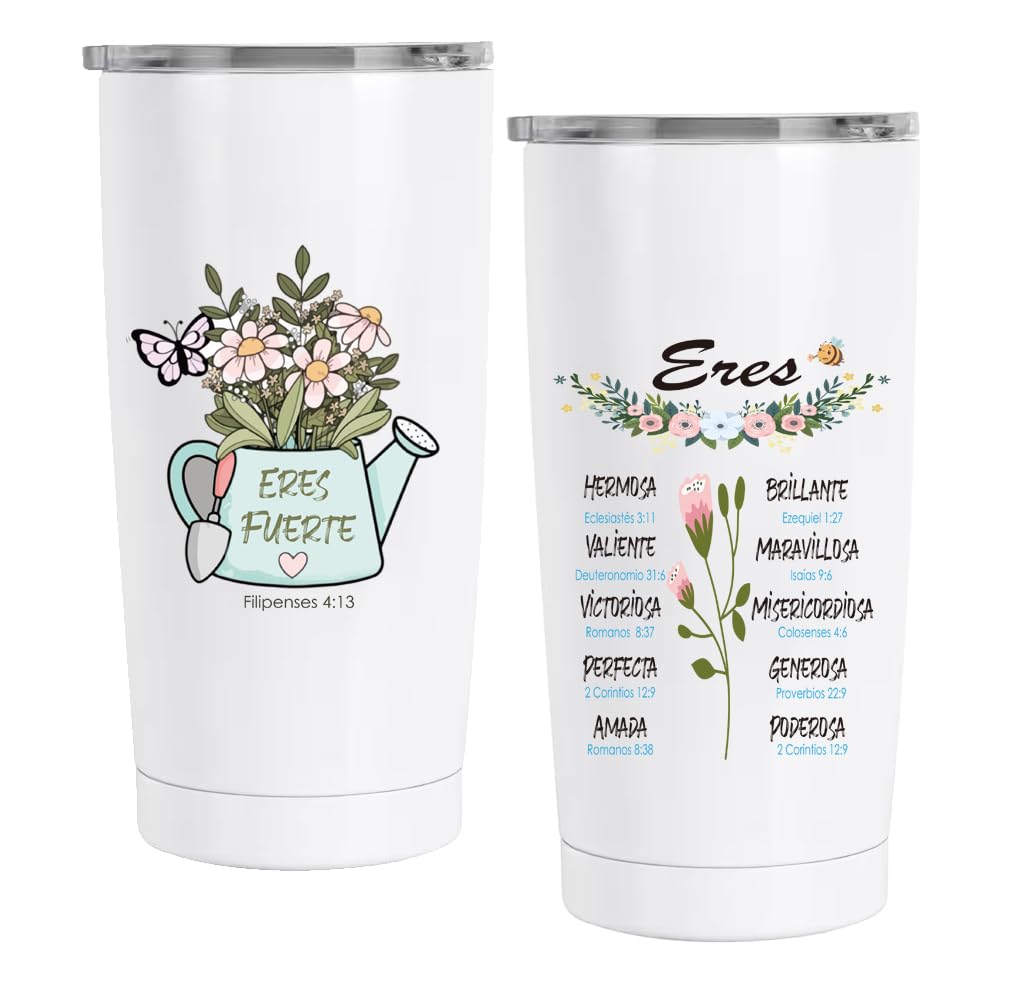 1step2dream Spanish Christian Gifts For Women | Inspiration Religious Tumbler | Self Care, Thank You Gifts For Mom,Girlfriend, S