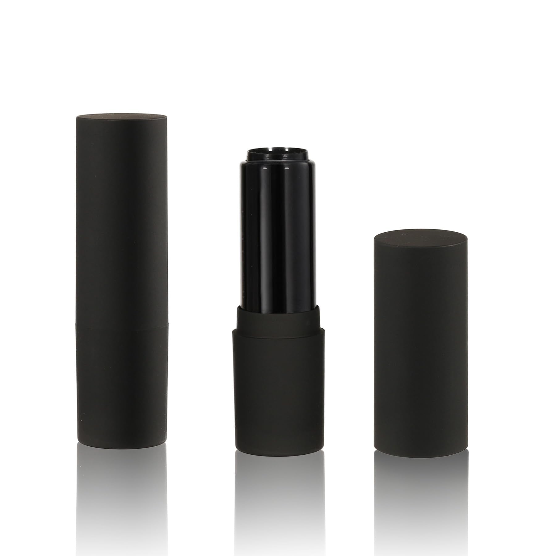 COSIDEA 30pcs Empty Round Matte Black 12.1mm lipstick tubes Mans lipbalm container DIY cosmetic packing tube