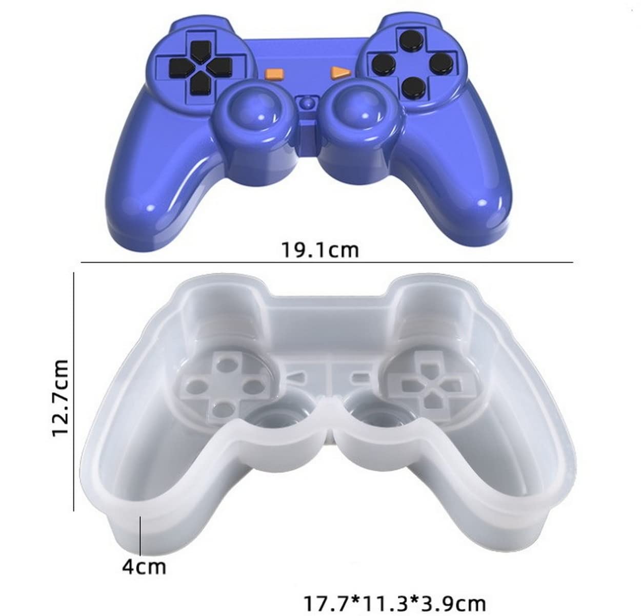 3D Game Controller Chocolate Silicone Molds, Non-Stick Large Breakable Chocolate Molds With 1 Pcs Wooden Mallet For Diy Party De