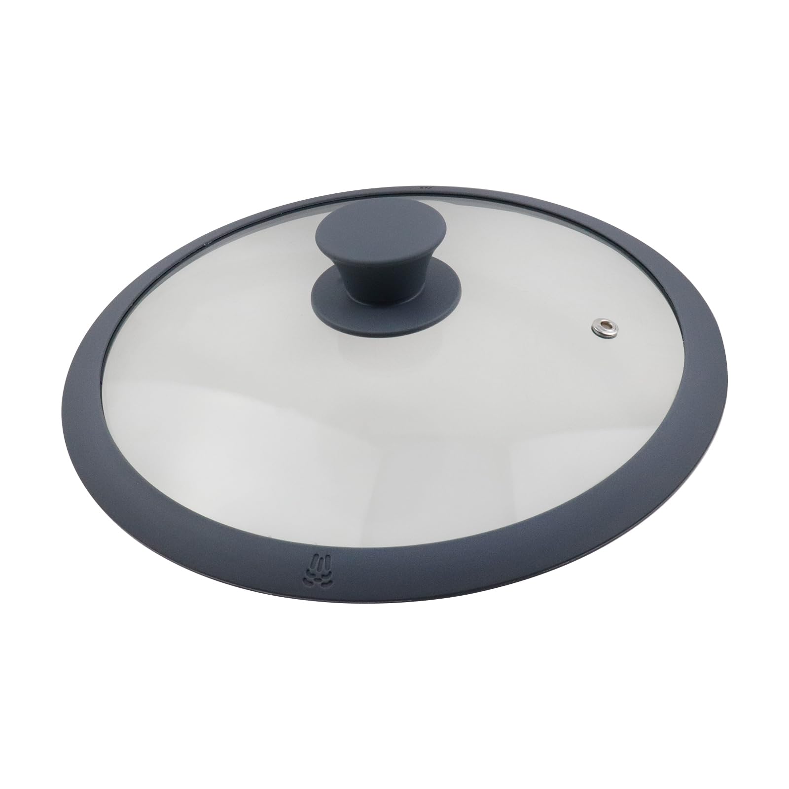 Pastlla Silicon Glass Lid Fits 9.5 Inner Diameter Pots Pans and Skillets, Heat Resistant Silicone Rim Tempered Glass Pot Lid Re