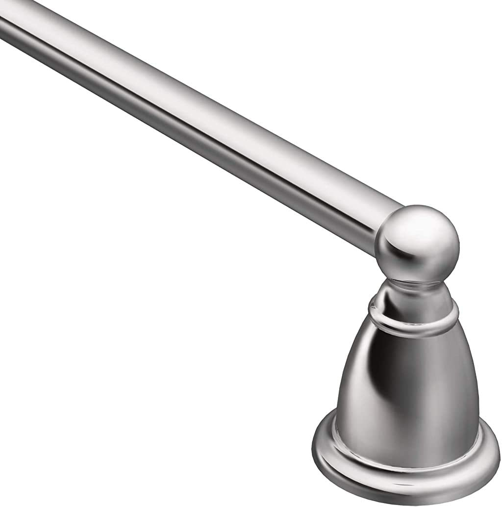 Moen Yb2224Ch Brantford Collection 24-Inch Bathroom Single-Towel Bar, Chrome