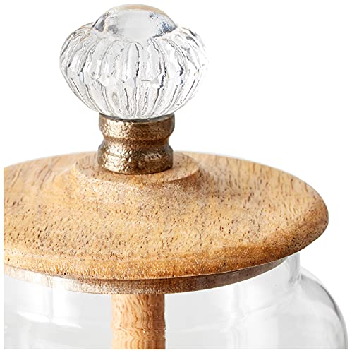 Mud Pie Glass Honey Jar, 5'' X 3 1/4'' Dia, 1100 Milliliters, Clear