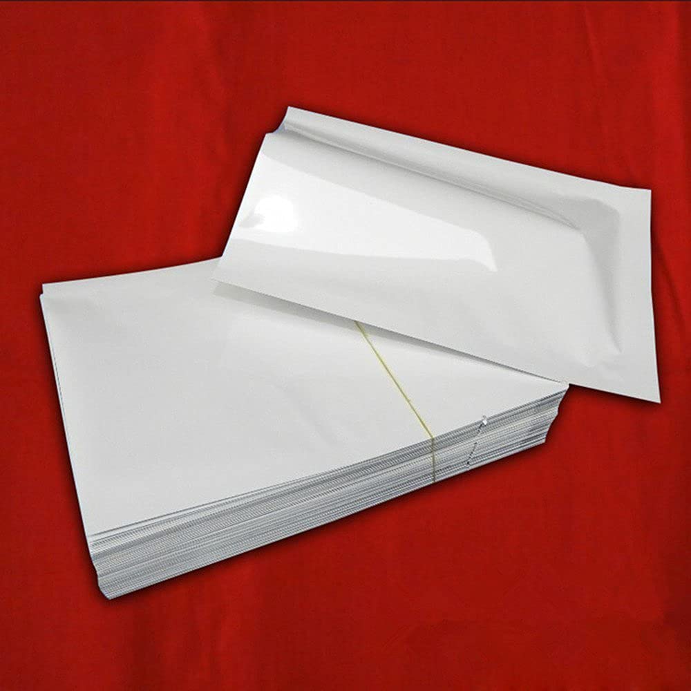 Pabck 200 Pieces 2X2.8 Inch (Inside Size 1.6X2.4 Inch) White Metallic Mylar Foil Open Top Sealable Bags Vacuum Heat Seal Pouches