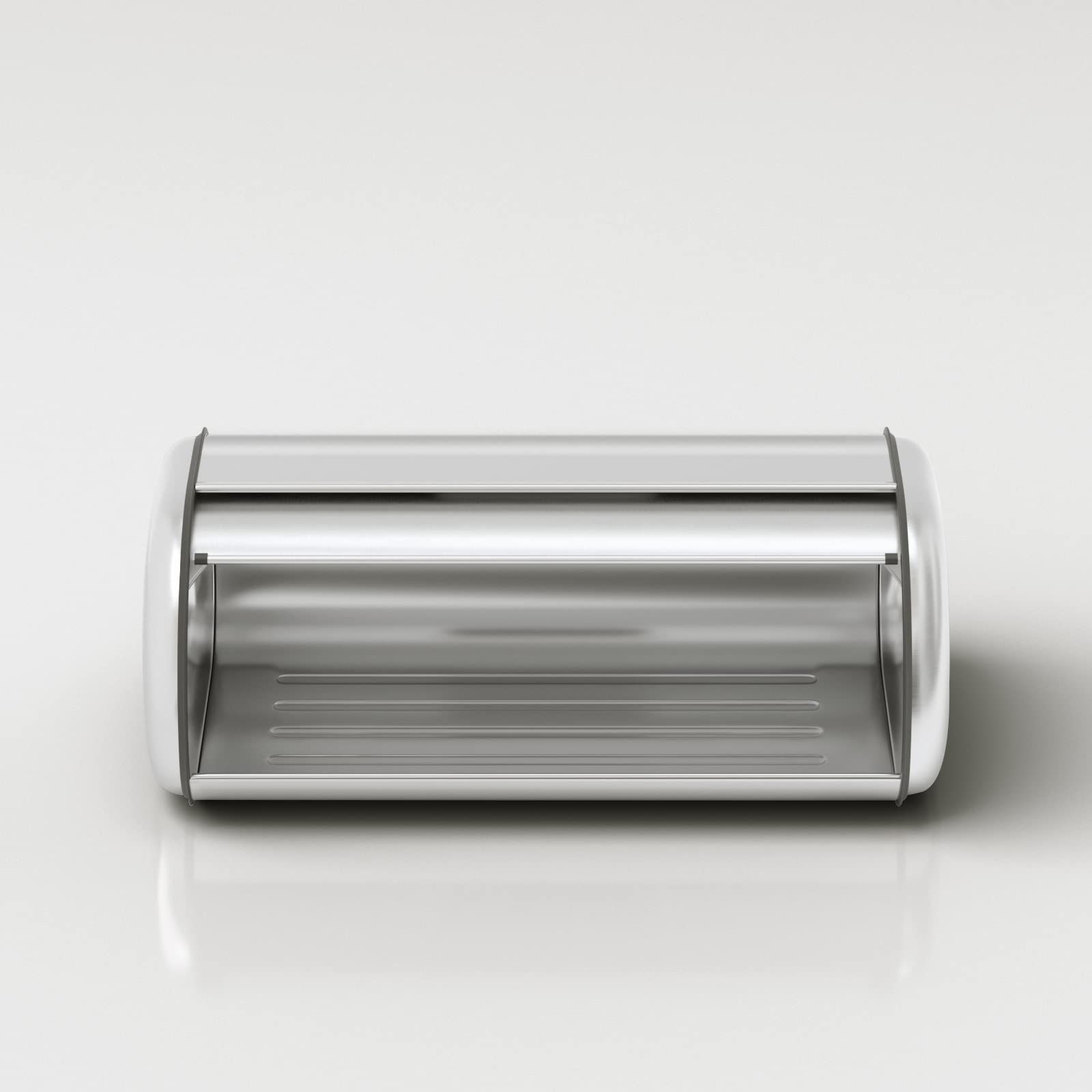 Stainless Steel Bread Box For Kitchen Countertop, Extra Thick Sturdy Bread Storage Container Large Bread Keeper Roll Up Style, C