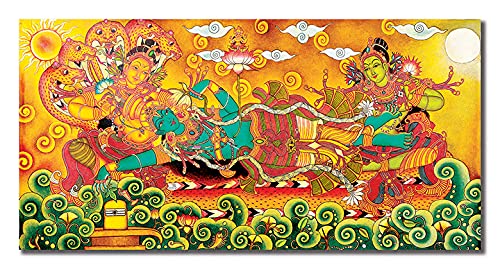 Namaste Home - Canvas Painting - Shree Vishnu Avtar - Krishna Painting - Traditional - Canvas Painting for Home and Office Decor