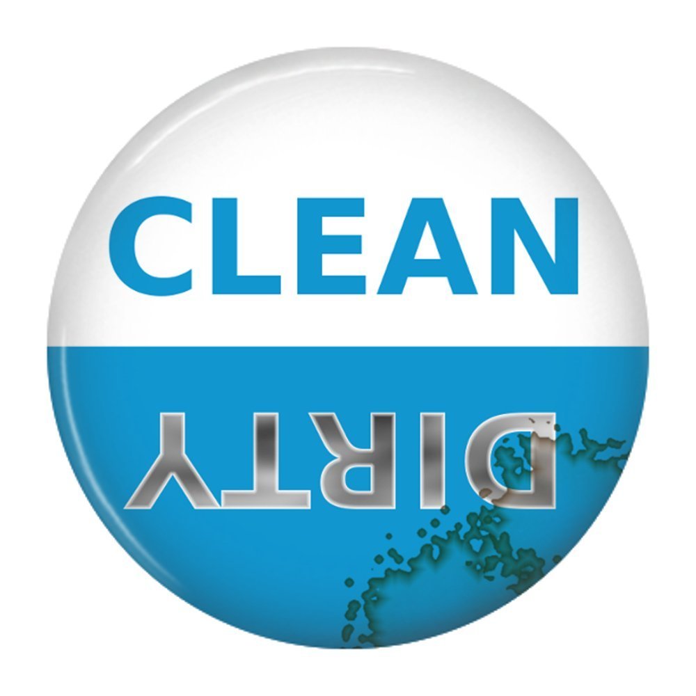 Pacific Impressions Gifts Clean Dirty Dishwasher Magnet Sign Indicator - Blue, White - Casual/Playful - 2.25 Inch - Plastic - 1