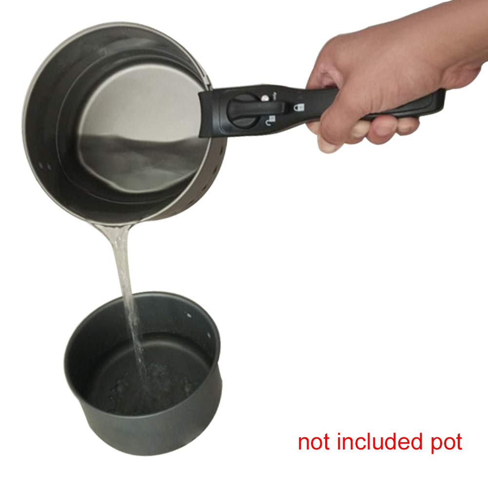 Removable Pot Handle, Universal Pot Handle Grip, Detachable Bakelite Pan, Scald-Proof Bakelite Pan Pot Handle Replacement, For P