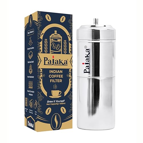 Pajaka South Indian Filter Coffee Maker  400 Ml Capacity, Stainless Steel Madras Kaapi Kappi Drip Decoction Coffee Brewer, Big 