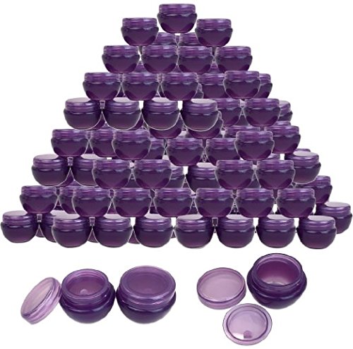 Beauticom 10G/10Ml (72 Pieces, Dark Purple) Frosted Container Jars With Inner Liner For Scrubs, Oils, Salves, Creams, Lotions, M