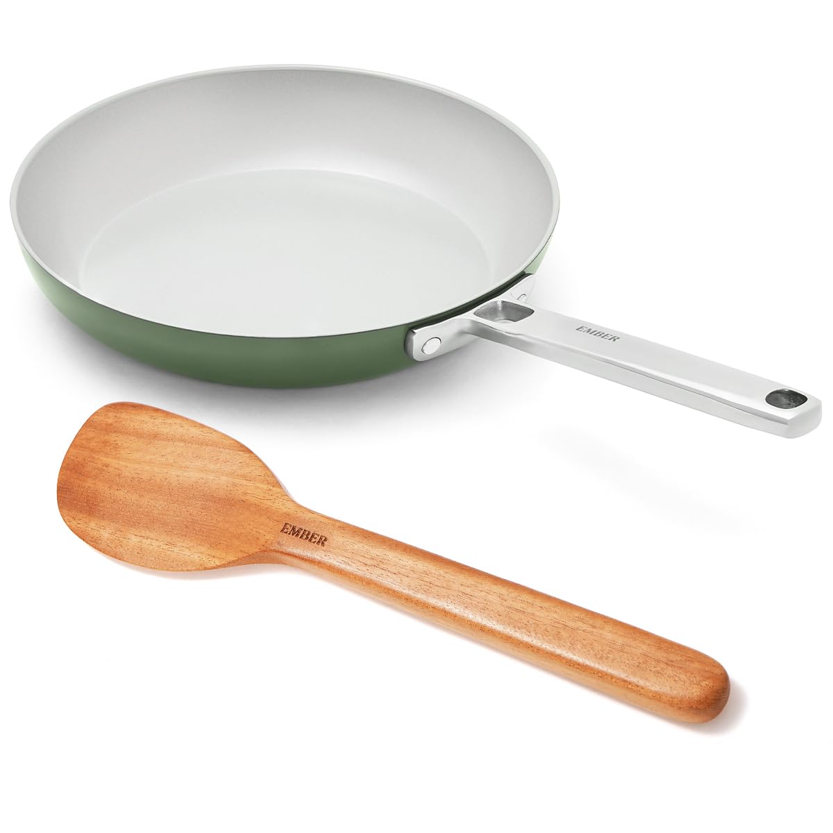Ember Frypan 24 cm with Stainless Steel Handle - Green