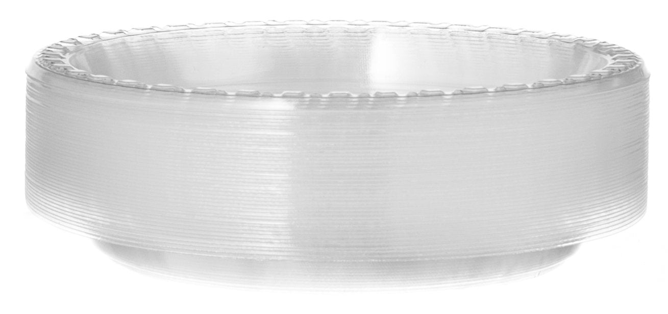 [40 Count] Plastimade 9 Inch Dinner Plates Clear Disposable Heavy Duty Plastic, Ideal For Wedding, Catering, Parties, Buffets, E