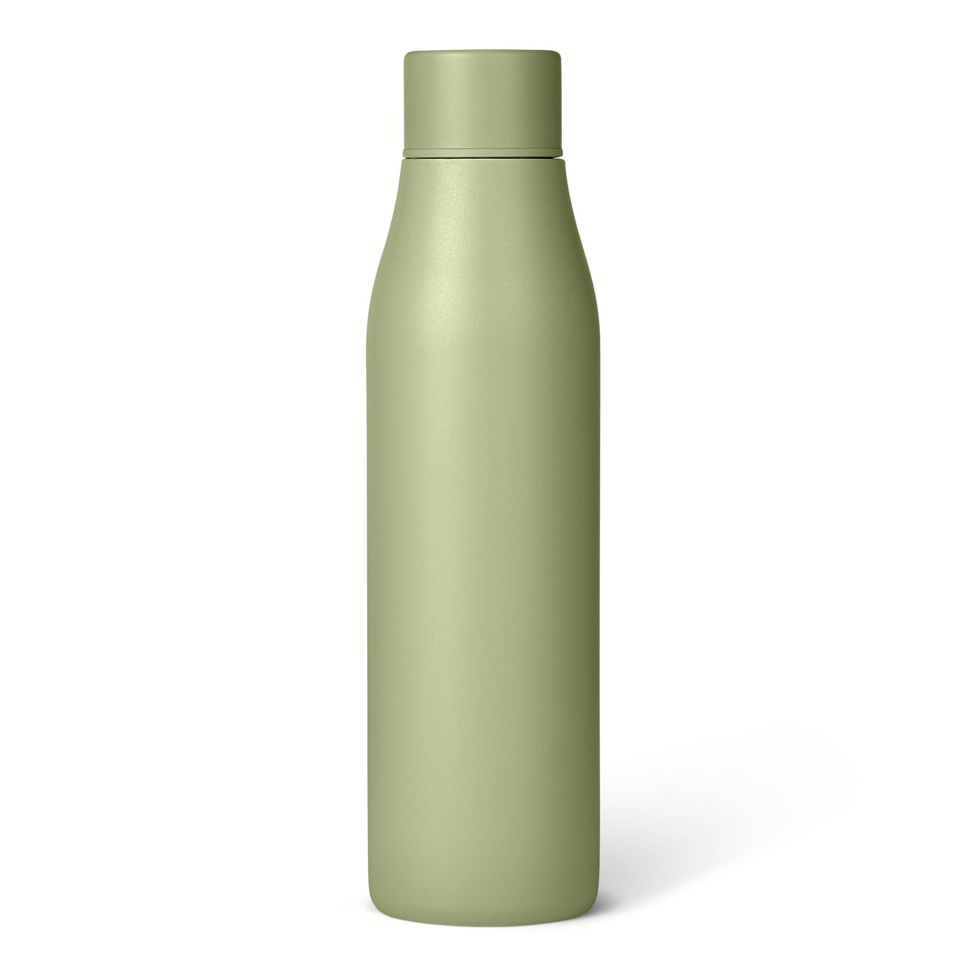 Amazon Basics Insulated Stainless Steel Water Bottle, Leak-Proof, Double-Wall, 20 oz., BPA-Free, Olive
