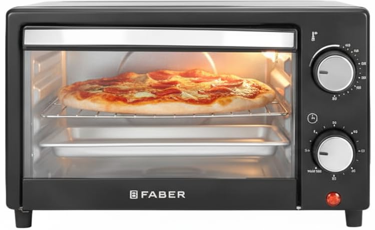 Faber 9L Otg | Fotg 9.0L Neo Bk | Bake Tray, Crumb Tray, Ss Wire Tray | Timer | Knob Control | Grill, Bake, Toast, Roast | 700W 